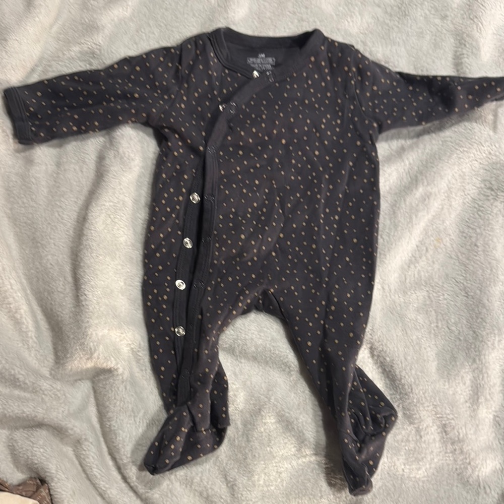 Cozy Black and Gold Kids One Piece